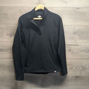 Dickies Pullover Half Button Jacket Black Women's Size Large